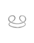 Rounded parallel cuff - silver