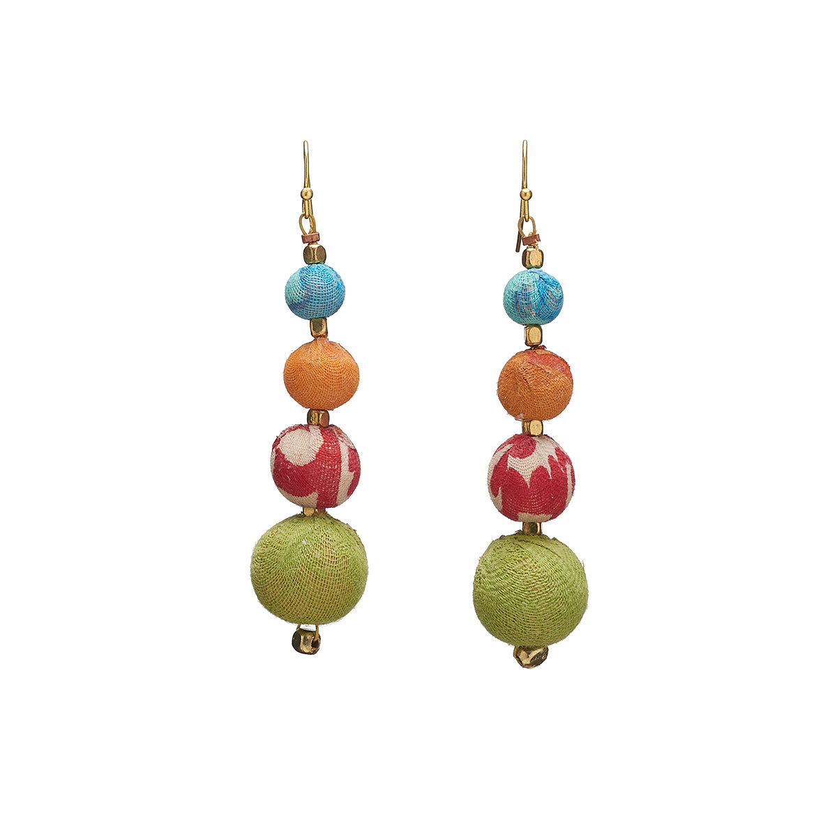 Angelco Accessories Graduated kantha earrings