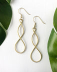 Metallic twist earrings - gold