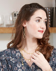 Metallic twist earrings - gold