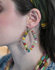 Angelco Accessories Diamond frame kantha earrings