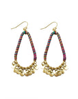 Angelco Accessories Rainbow charm teardrop earrings