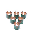 Angelco Accessories Antique gold and teal patina finger cuff