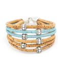 Angelco Accessories Simple 6 strand beaded cork bracelet