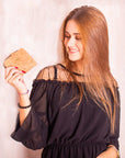 Angelco Accessories small metallic cork wallet - gold