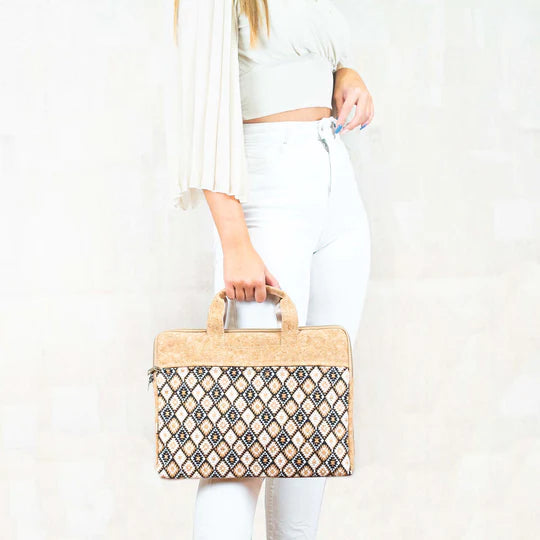 Angelco Accessories Cork Laptop Briefcase - diamond