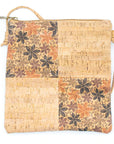 Angelco Accessories Square panel cork crossbody bag - brown flower