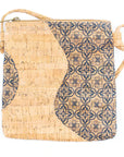 Angelco Accessories Wave panel cork crossbody bag - blue