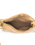 Angelco Accessories Wave panel cork crossbody bag - yellow/green
