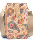 Angelco Accessories Phone wallet crossbody cork sling - paisley red