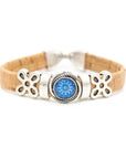 Mosaic bead cork band - natural colour cork - varied colour mosaics