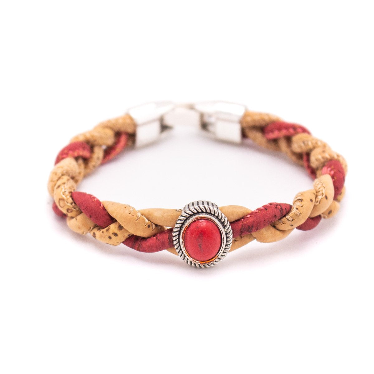 Edit alt text Angelco Accessories Braided turquoise cork bracelet