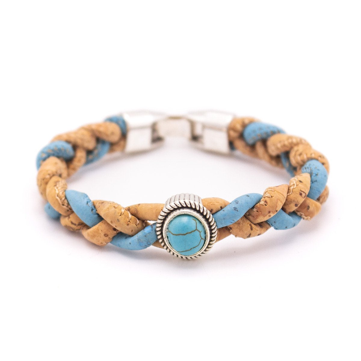 Edit alt text Angelco Accessories Braided turquoise cork bracelet