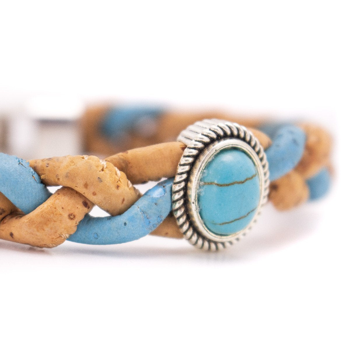 Edit alt text Angelco Accessories Braided turquoise cork bracelet
