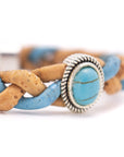 Edit alt text Angelco Accessories Braided turquoise cork bracelet