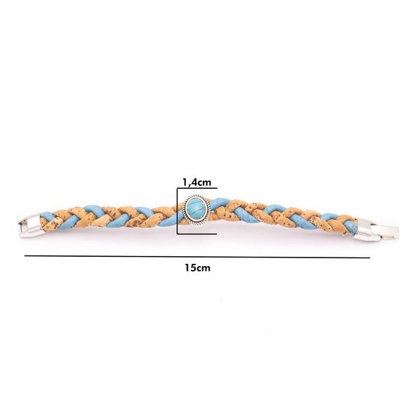 Edit alt text Angelco Accessories Braided turquoise cork bracelet