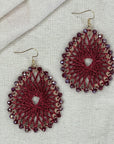 Angelco Accessories Colour burst teardrop earrings on linen background - mint