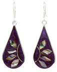 Angelco Accessories Abalone petal silver teardrop earrings