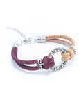 Dual colour wreath cork bracelet