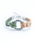 Dual colour wreath cork bracelet