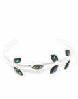 Angelco Accessories Abalone small leaf silver cuff