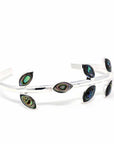 Angelco Accessories Abalone small leaf silver cuff