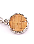 Angelco Accessories natural cork disk drop earrings