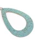 Angelco Accessories Open teardrop blue cork drop earrings