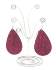 Angelco Accessories Teardrop red cork drop earrings