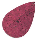 Angelco Accessories Teardrop red cork drop earrings