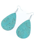 Angelco Accessories Teardrop turquoise cork drop earrings