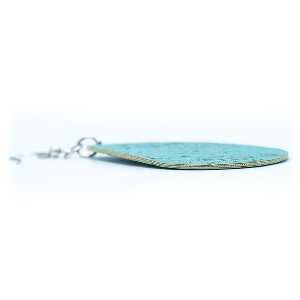 Angelco Accessories Teardrop turquoise cork drop earrings