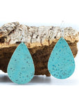 Angelco Accessories Teardrop turquoise cork drop earrings