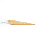 Angelco Accessories Leaf shaped natural cork drop earrings