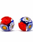Angelco Accessories Chilean glass daisy stud - red white & blue