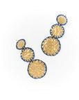 Angelco Accessories Indigo stitch earrings