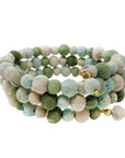 Angelco Accessories Spiral kantha bangle - sea foam on a white background