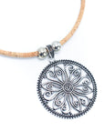 Angelco Accessories Sun circle pendant cork necklace