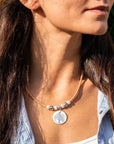 Angelco Accessories shell tree pendant cork necklace
