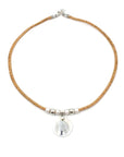 Angelco Accessories Shell tree pendant cork necklace
