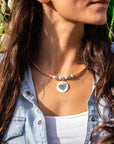 Angelco Accessories shell heart pendant cork necklace