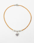 Angelco Accessories shell heart pendant cork necklace