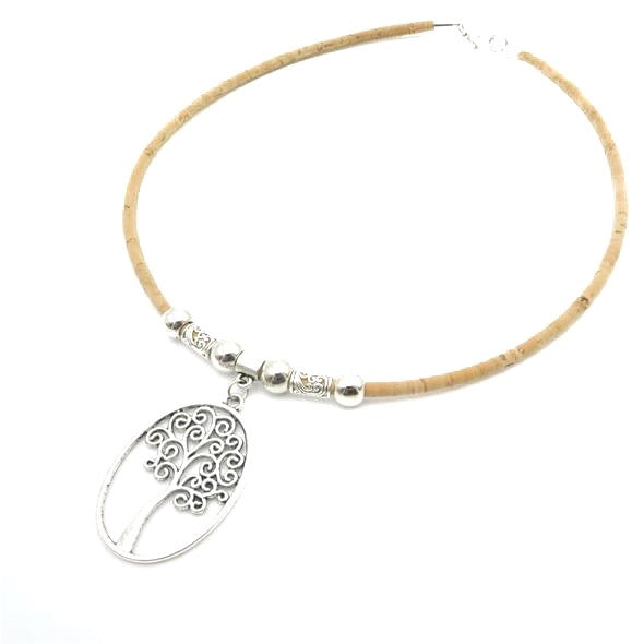 Angelco Accessories Tree of Life Pendant Cork Necklace