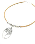 Angelco Accessories Tree of Life Pendant Cork Necklace