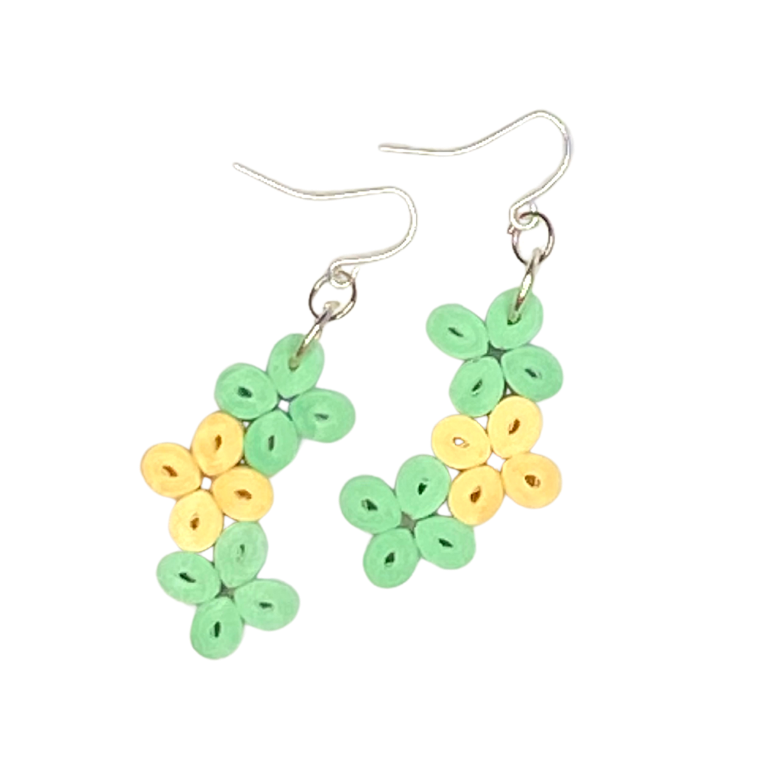 Angelco Accessories Paper flower chain earrings