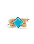 Angelco Accessories Turquesa rhombus cork ring