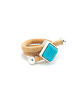 Angelco Accessories Turquesa rhombus cork ring