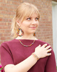 Angelco Accessories mini kantha bead bangle as worn by model