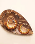 Angelco Accessories - Beaded hoop earrings - desert - laid in wooden bowl