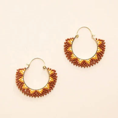 Angelco Accessories - Beaded hoop earrings - desert
